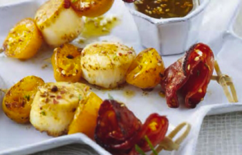 Les minibrochettes de saint-jacques
