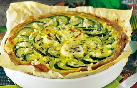 La tarte courgettes et chèvre