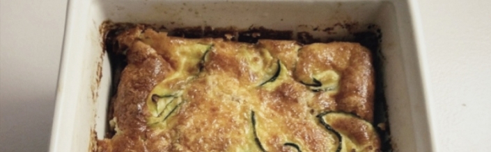 Le clafoutis de courgettes et thon