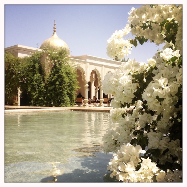 Les milles et une nuits à Marrakech | LovaLinda x Palais Namaskar x Legs x Bassin x Fleurs x Accueil