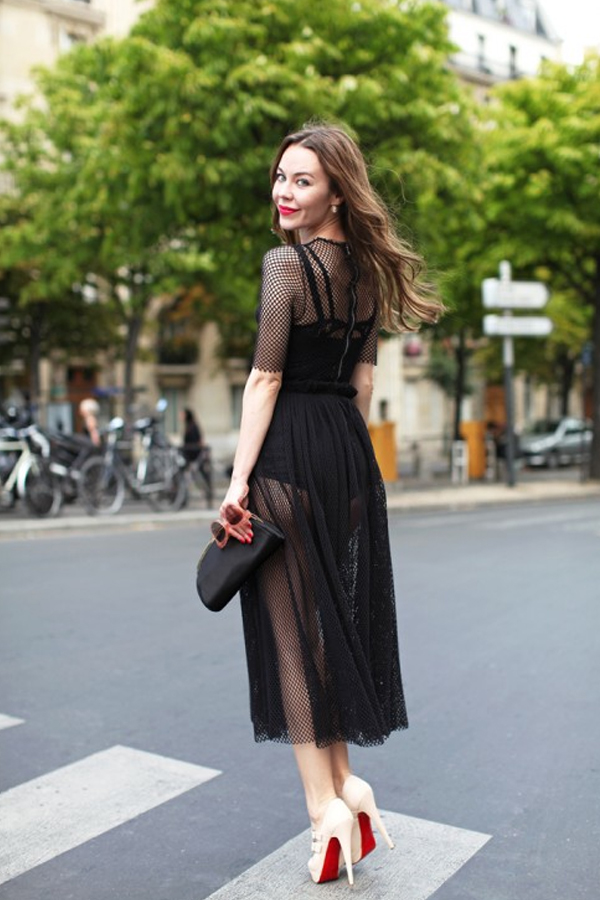 La petite robe noire | LovaLinda x AngelFoodStyle x Robe Ajourée x Black Dress Street-style