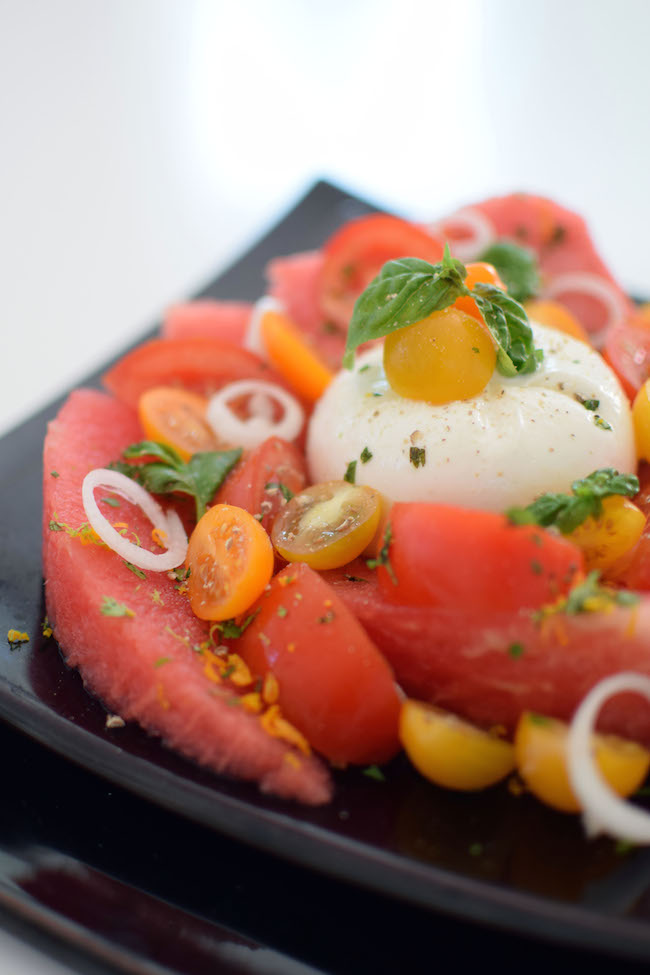 La salade de pastèque, tomates et burrata | LovaLinda x Blog Cuisine Marseille x Ramadan 2014 Recette