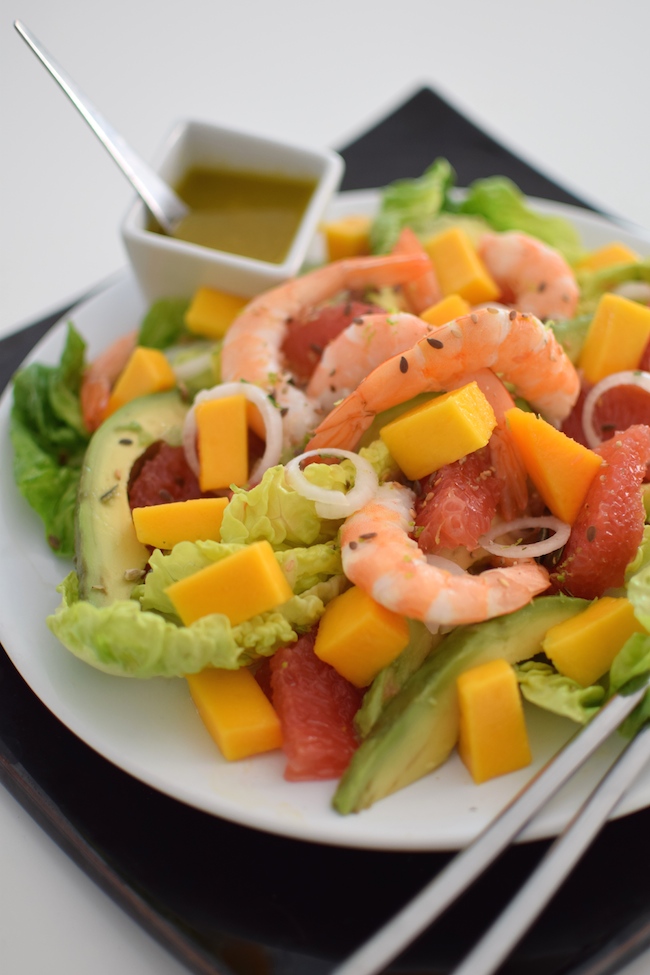 La salade fruitée aux crevettes| LovaLinda