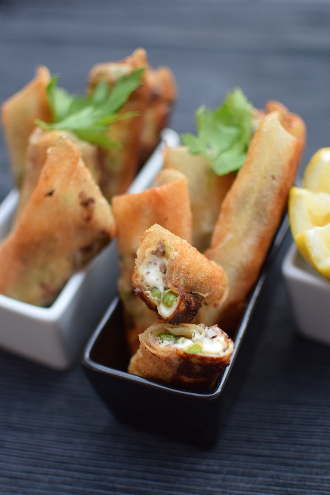 Les cigares de viande hachée, petits pois et fromage | LovaLinda Blog Cuisine x Recettes Ramadan 2014