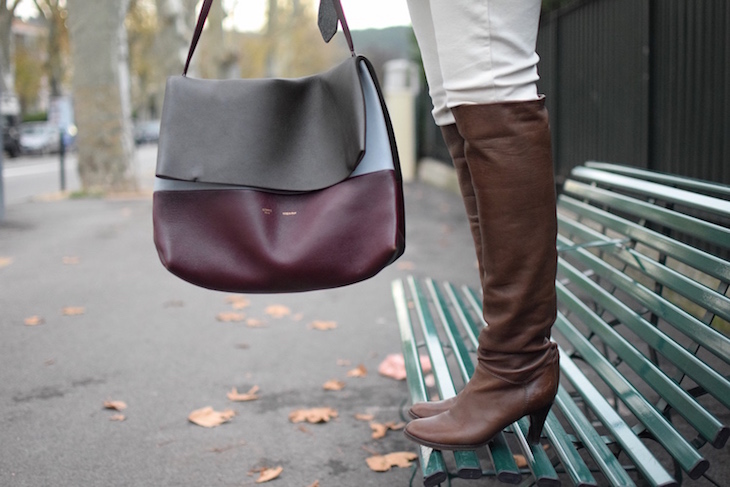 La soie cool | LovaLinda | Blog Mode Lookbook Photo Marseille | Sandro Jeans x L'otre chose Over The Knee Boots x Celine Bag